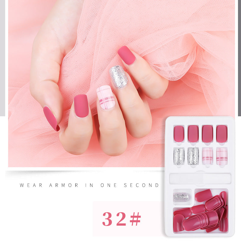 30pcs Detachable False Nail Artificial Tips Set Full Cover for Short Decoration-9e46aba07a01cc53304ebbb2aa50c2e