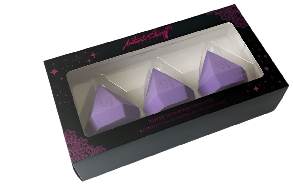 Ashunta Sheriff Beauty Diamond Sponge 3 pc set-Ashunta Sheriff Beauty Diamond Sponge 3 pc set