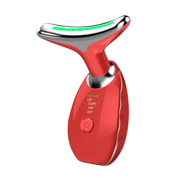Neck Face Beauty Device Colorful LED Photon Therapy Skin Tighten Reduce Double Chin Anti Wrinkle Remove Lifting Massager-f7611c19663b9ecfcf1aaf0d25a2494a