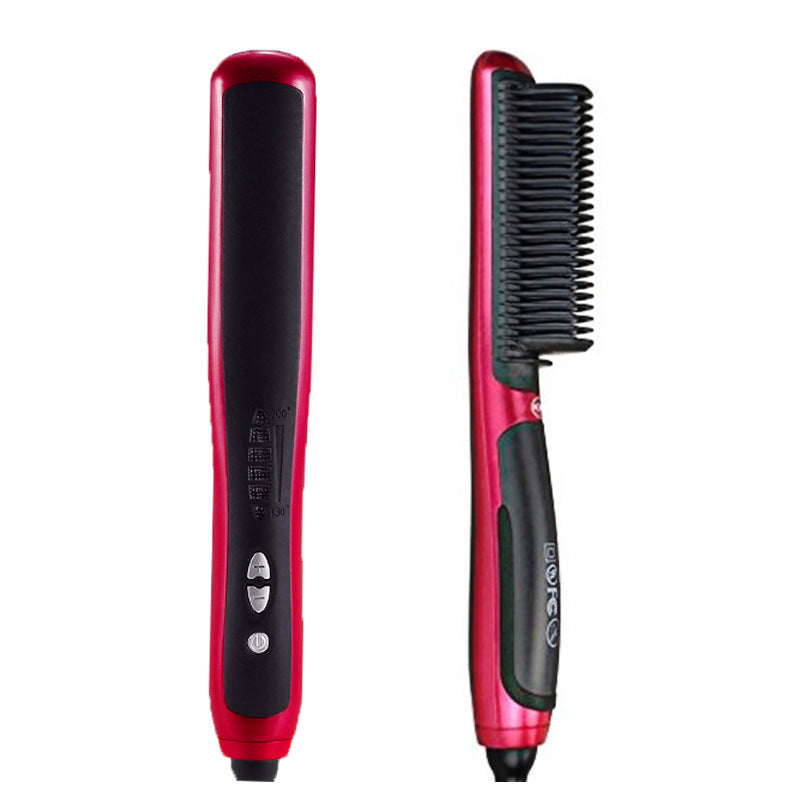 Home automatic adjustable temperature red hair straightener-71fb3f10fad6783d8527cbeba6f850f1