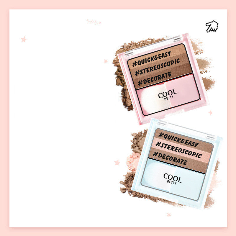 New Contouring Pan Powder Tricolor Highlight Shadow-440cb3b39c6ece9a0475dd80fc41255c