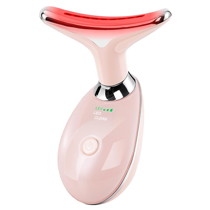 Neck Face Beauty Device Colorful LED Photon Therapy Skin Tighten Reduce Double Chin Anti Wrinkle Remove Lifting Massager-b732593617593ad23627c5faaaced7fc