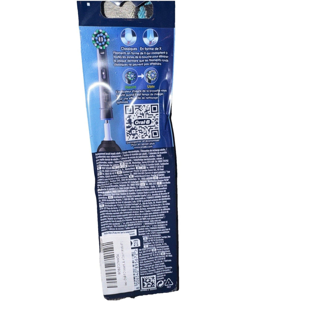 Oral-B Cross Action Clean Maximizer Replacement Toothbrush Heads, White (4 Count)-Oral-B Cross Action Clean Maximizer Replacement Toothbrush Heads, White (4 Count)