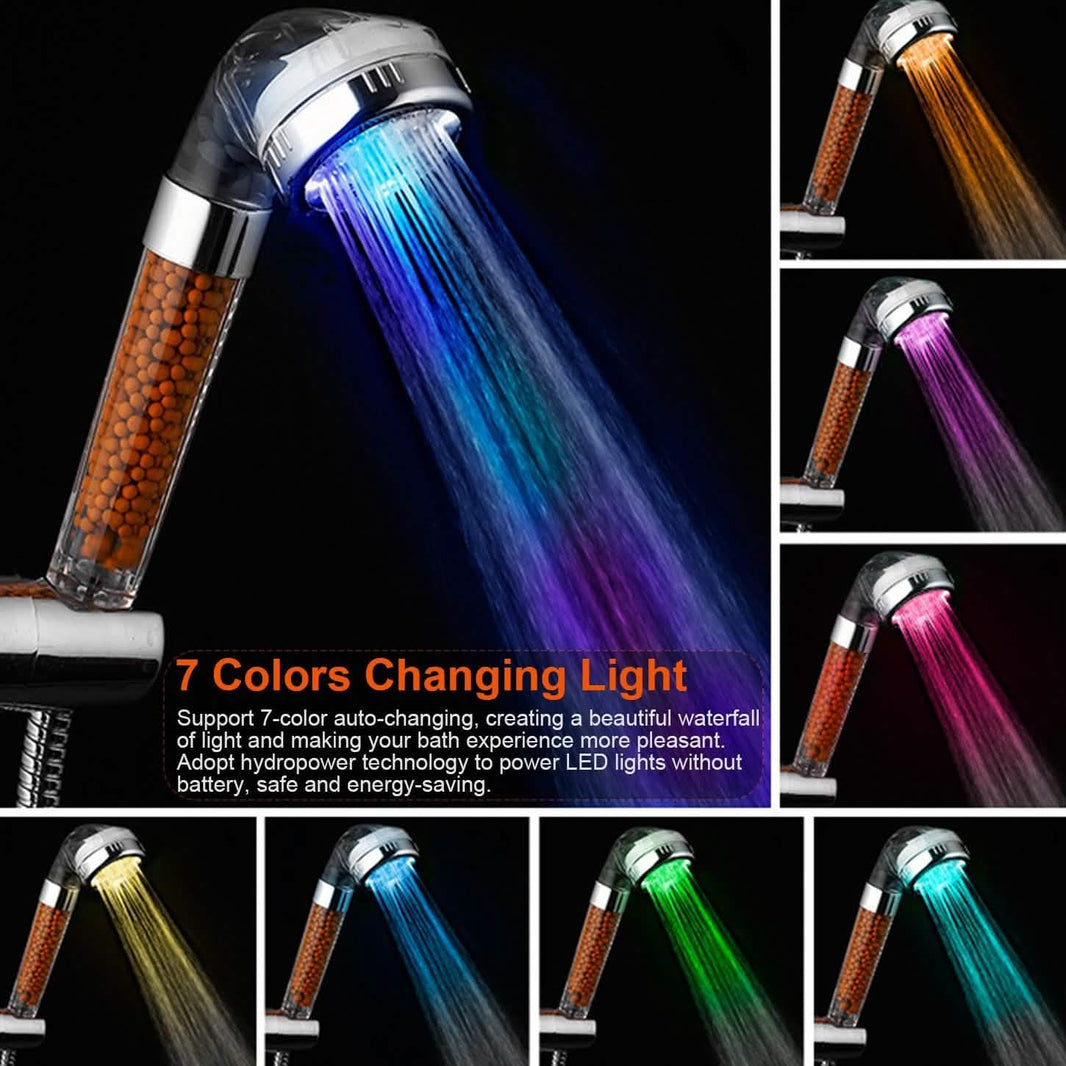 7 Color Changing Light Handheld Shower Head-7 Color Changing Light Handheld Shower Head