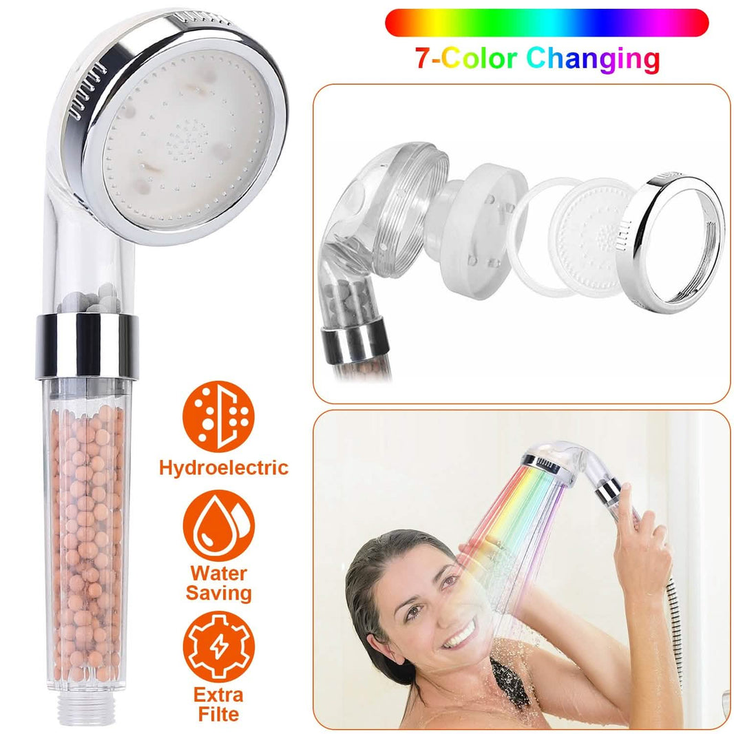 7 Color Changing Light Handheld Shower Head-7 Color Changing Light Handheld Shower Head