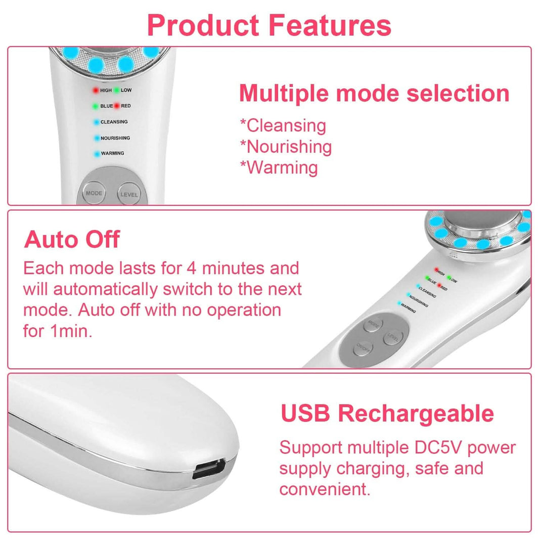 7-in-1 Facial Massager Ultrasonic High Frequency Face Lifting Machine-7-in-1 Facial Massager Ultrasonic High Frequency Face Lifting Machine