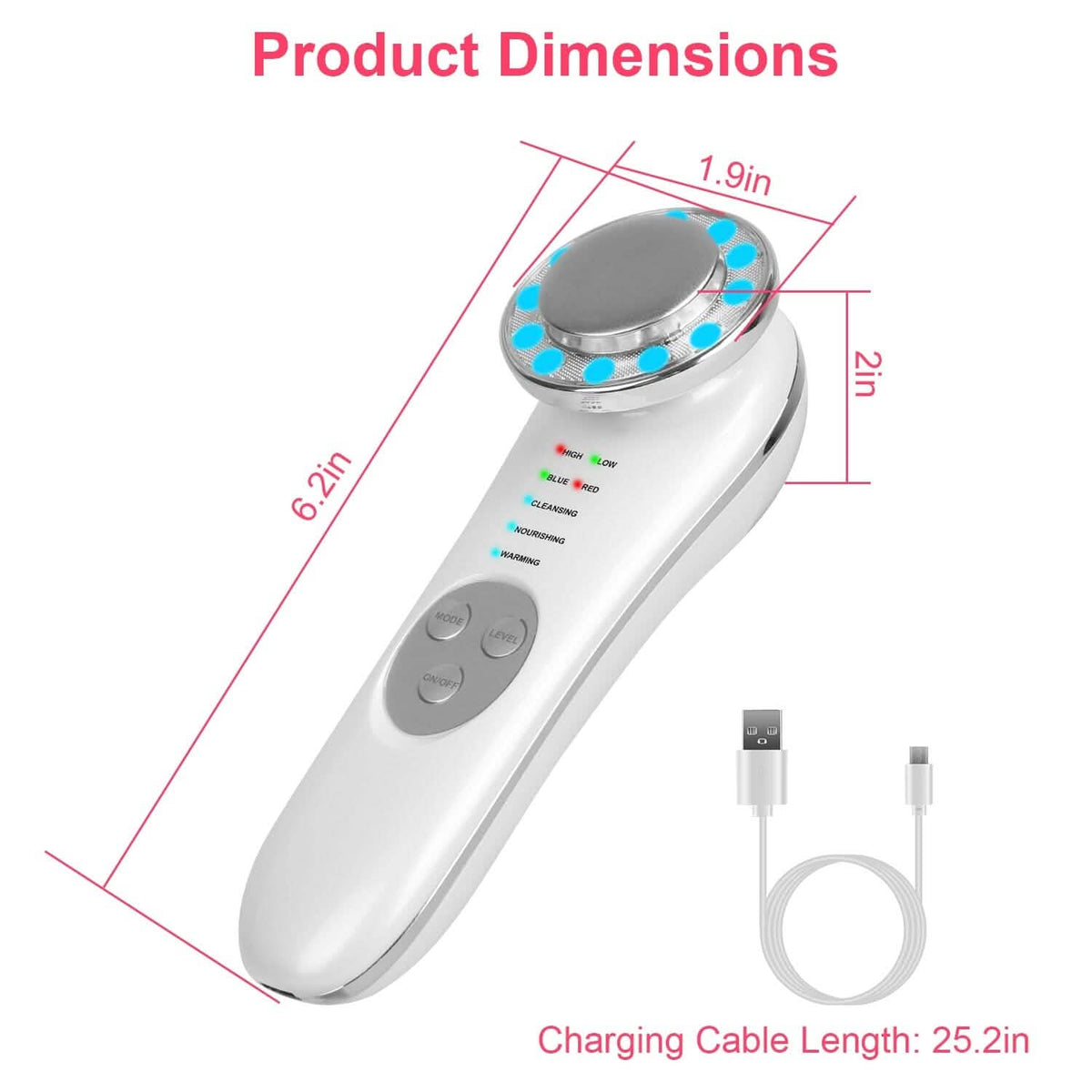 7-in-1 Facial Massager Ultrasonic High Frequency Face Lifting Machine-7-in-1 Facial Massager Ultrasonic High Frequency Face Lifting Machine