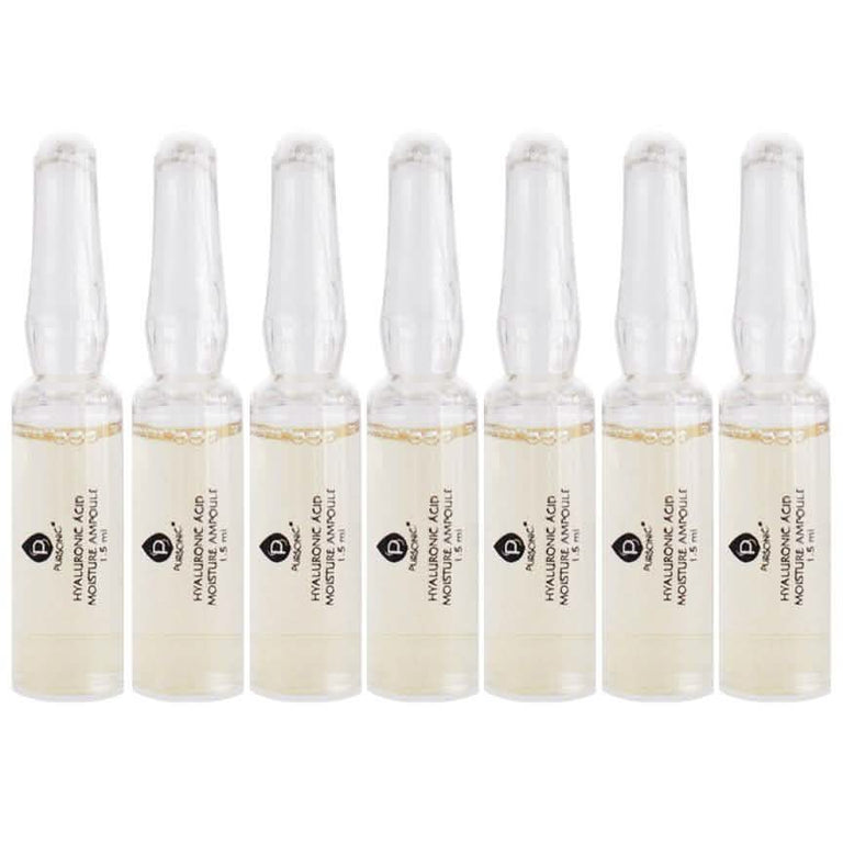 7-Piece: Pursonic Hyaluronic Acid and Natural Moisturizing Serum Set