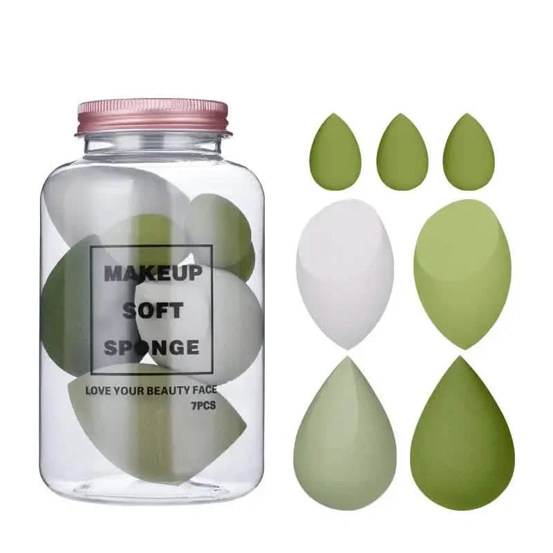 7-Pieces Set: Puff Teardrop Blender Foundation Sponge Set-7-Pieces Set: Puff Teardrop Blender Foundation Sponge Set