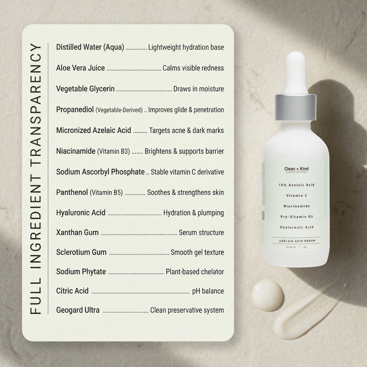 Azelaic Acid Serum 10% — Silicone-Free, Fragrance-Free, 2 oz-Azelaic Acid Serum 10% — Silicone-Free, Fragrance-Free, 2 oz