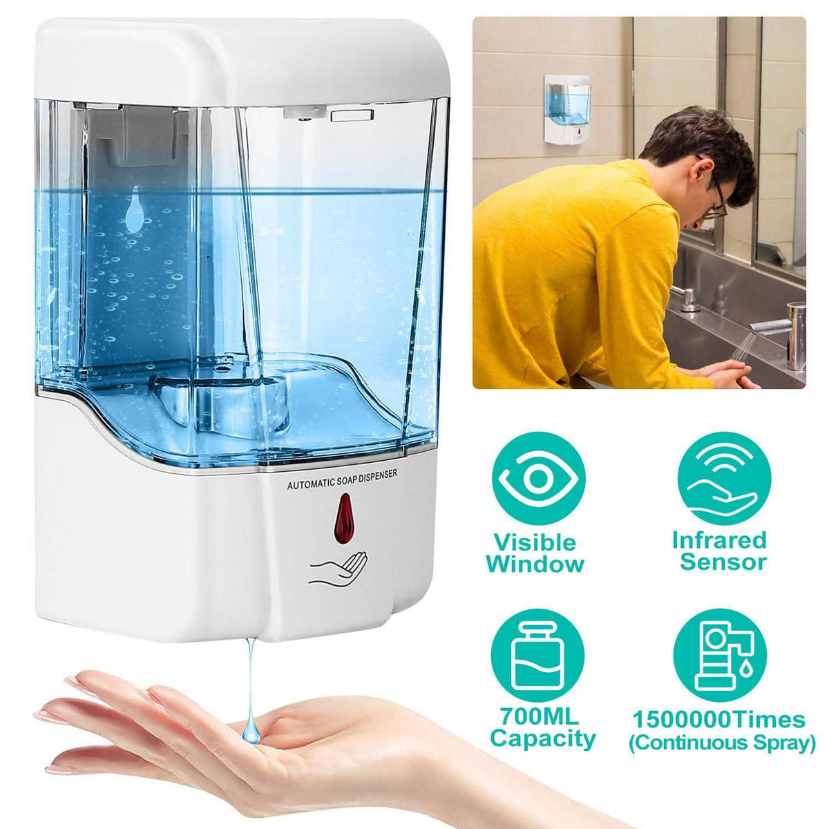 700ML Automatic Soap Dispenser-700ML Automatic Soap Dispenser
