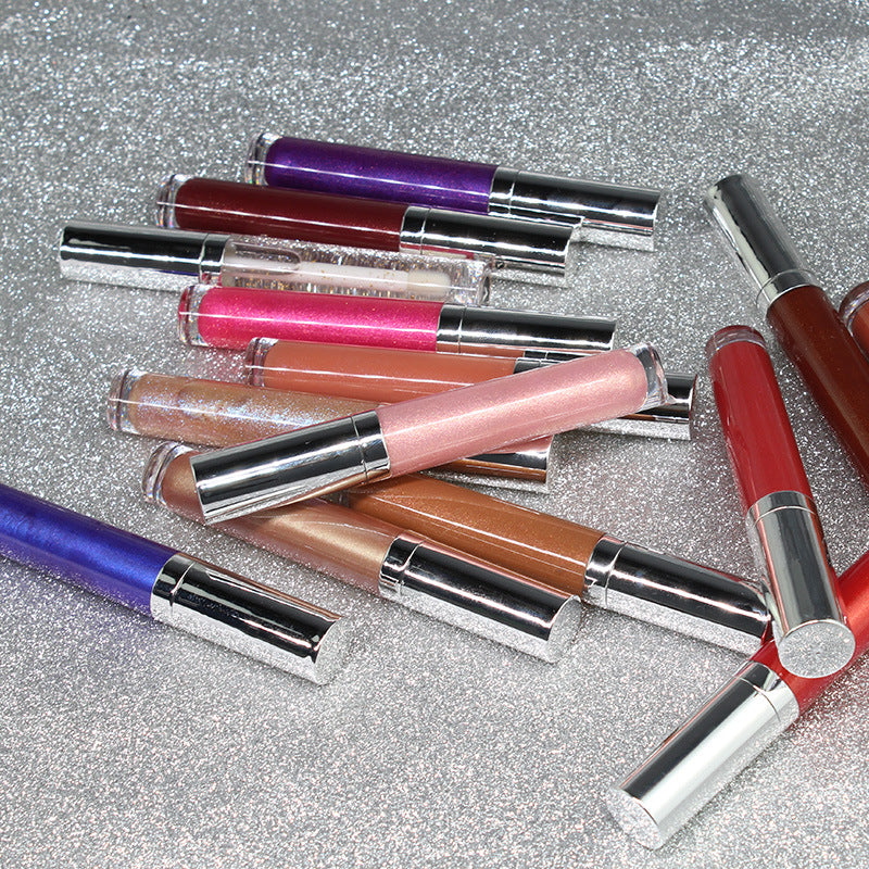 Pearl Lip Gloss Clear Lip Oil Logo-free Round Tube Lip Gloss-b5b5716cd23184b39cb3ac4146b37e96