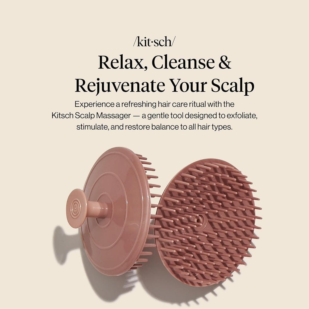 Kitsch Scalp Massager for Hair Care - Scalp Scrubber, Shampoo Brush & Exfoliator for Scalps- Hair Scrubber for Relaxing Bath - Terracotta-Kitsch Scalp Massager for Hair Care - Scalp Scrubber, Shampoo Brush & Exfoliator for Scalps- Hair Scrubber for Relaxing Bath - Terracotta