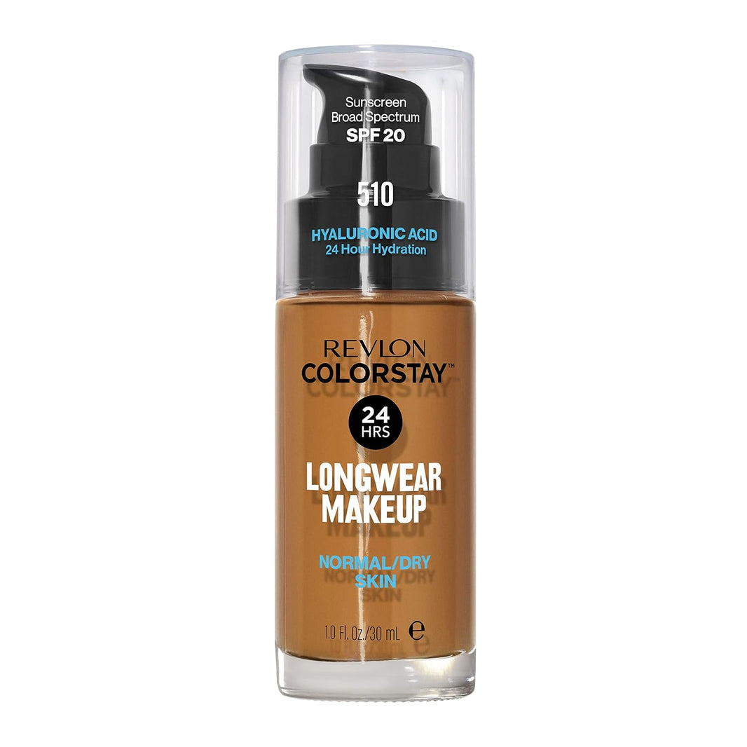 Revlon Liquid Foundation, ColorStay Face Makeup for Normal & Dry Skin, SPF 20, Longwear Medium-Full Coverage with Natural Finish, 240 Medium Beige, 1 Fl Oz-Revlon Liquid Foundation, ColorStay Face Makeup for Normal & Dry Skin, SPF 20, Longwear Medium-Full Coverage with Natural Finish, 240 Medium Beige, 1 Fl Oz