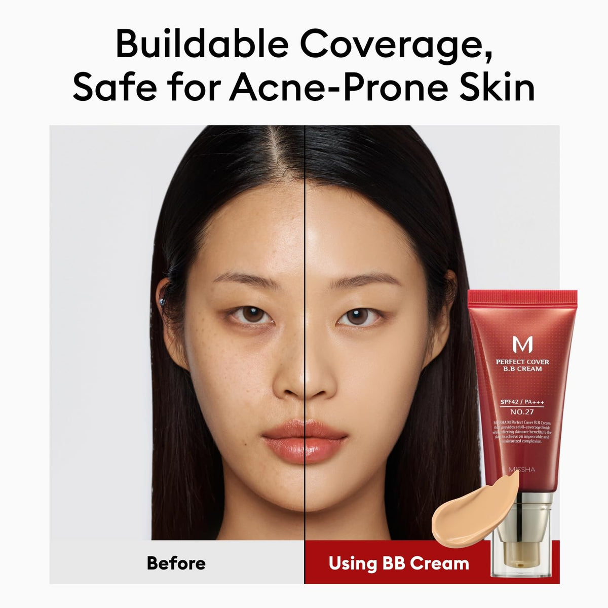 MISSHA M Perfect Cover BB Cream No.23 Natural Beige -Light/Medium with Cool/Neutral Undertone SPF 42 PA +++ 1.69 Fl Oz - Tinted Moisturizer for face with SPF-MISSHA M Perfect Cover BB Cream No.23 Natural Beige -Light/Medium with Cool/Neutral Undertone SPF 42 PA +++ 1.69 Fl Oz - Tinted Moisturizer for face with SPF
