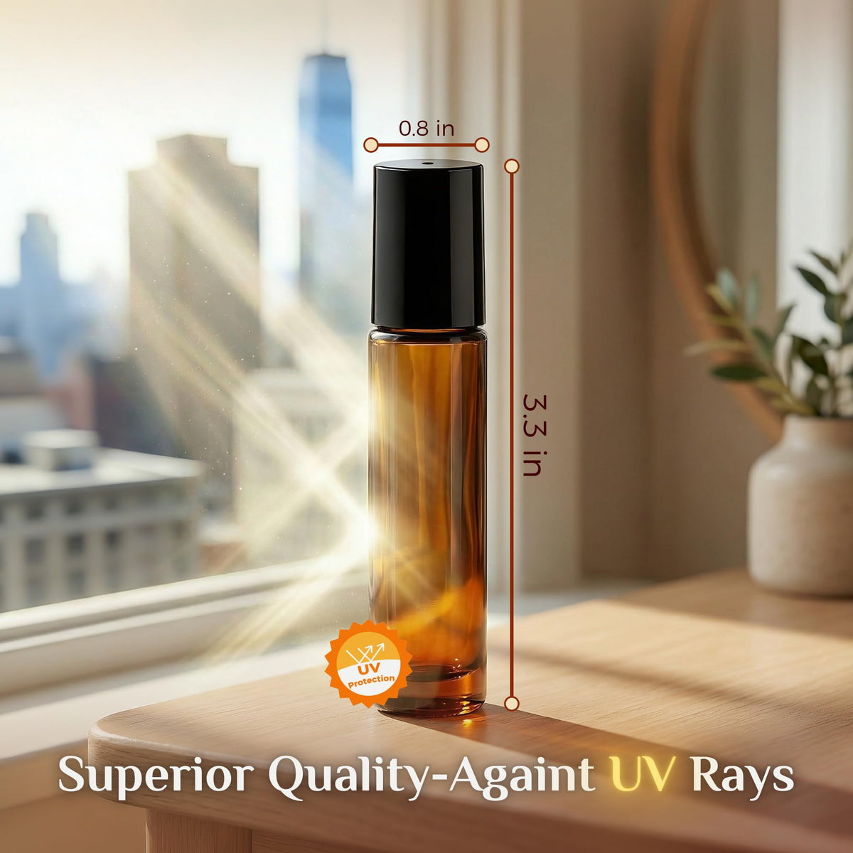 PrettyCare 4 Pack Amber Glass Oil Roller Bottles for Essential Oils 10ml, Roll On Bottles with Stainless Steel Roller Ball Leak-Proof Perfume Travel Refillable Bottle Empty, Beauty & Personal Care-PrettyCare 4 Pack Amber Glass Oil Roller Bottles for Essential Oils 10ml, Roll On Bottles with Stainless Steel Roller Ball Leak-Proof Perfume Travel Refillable Bottle Empty, Beauty & Personal Care