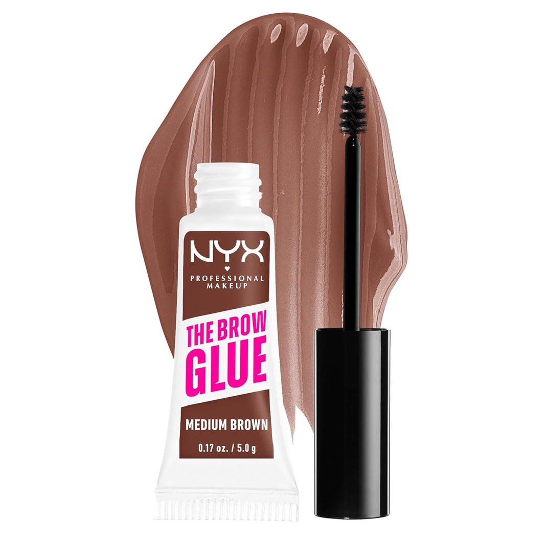 NYX PROFESSIONAL MAKEUP The Brow Glue, Extreme Hold Eyebrow Gel - Clear-NYX PROFESSIONAL MAKEUP The Brow Glue, Extreme Hold Eyebrow Gel - Clear