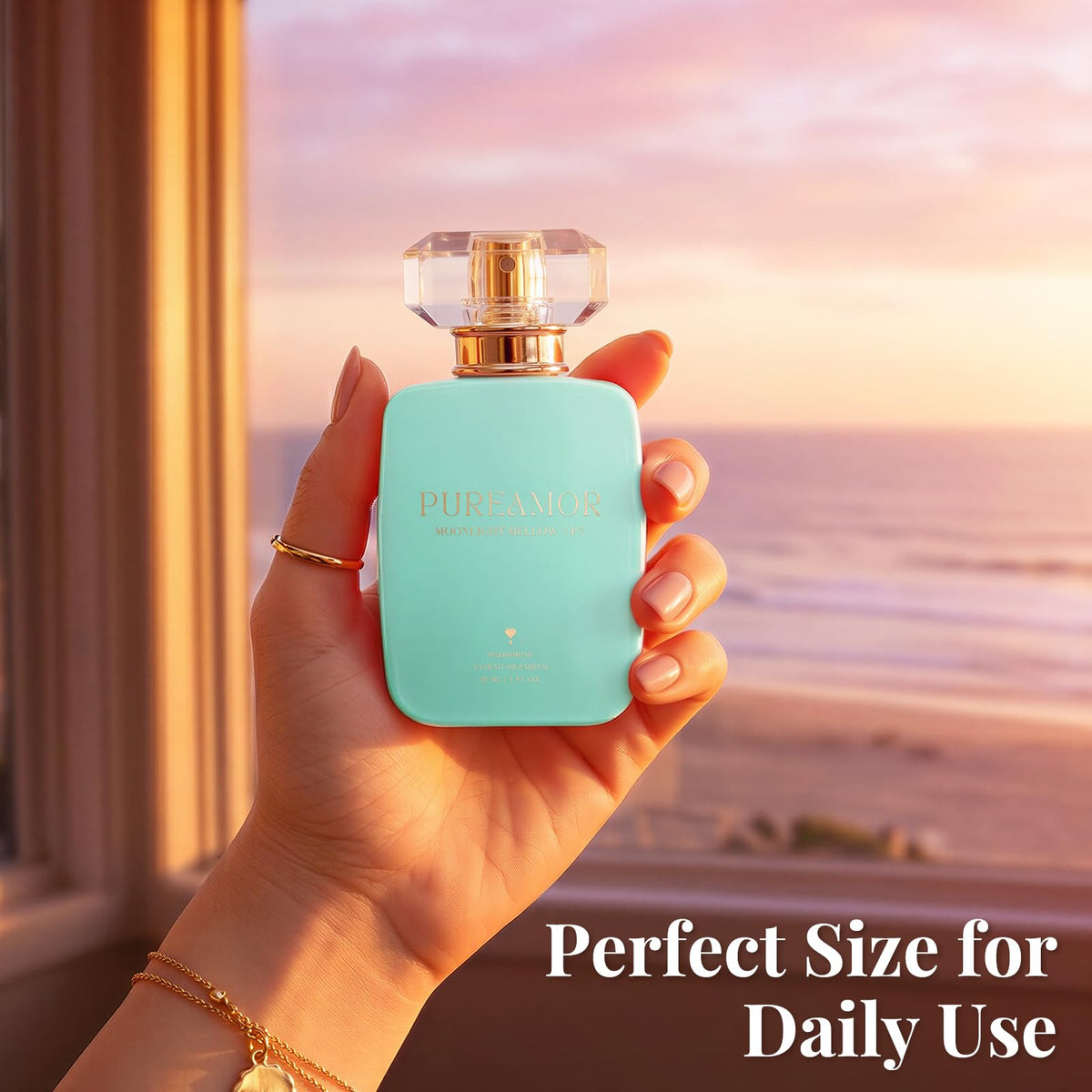 PUREAMOR Pheromone Perfume for Women, Moonlight Mellow Extrait de Parfum - Long Lasting Sweet Floral Gourmand Scent, 30% High Concentration, Full Size Fragrance Spray, 1.0 oz / 30 ml-PUREAMOR Pheromone Perfume for Women, Moonlight Mellow Extrait de Parfum - Long Lasting Sweet Floral Gourmand Scent, 30% High Concentration, Full Size Fragrance Spray, 1.0 oz / 30 ml