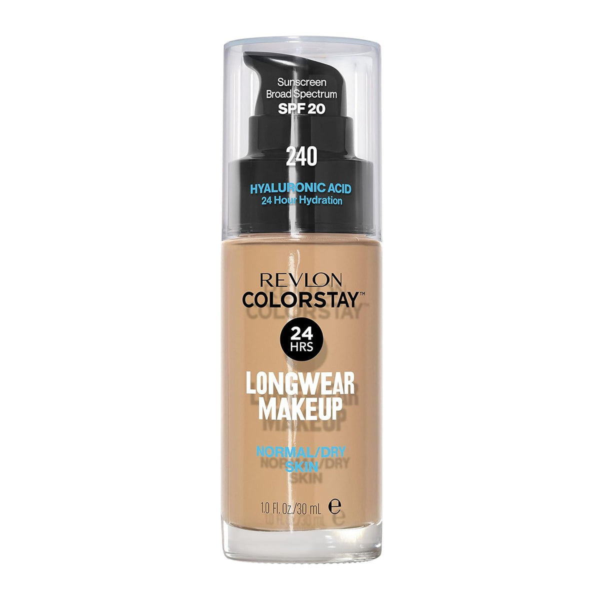 Revlon Liquid Foundation, ColorStay Face Makeup for Normal & Dry Skin, SPF 20, Longwear Medium-Full Coverage with Natural Finish, 240 Medium Beige, 1 Fl Oz-Revlon Liquid Foundation, ColorStay Face Makeup for Normal & Dry Skin, SPF 20, Longwear Medium-Full Coverage with Natural Finish, 240 Medium Beige, 1 Fl Oz
