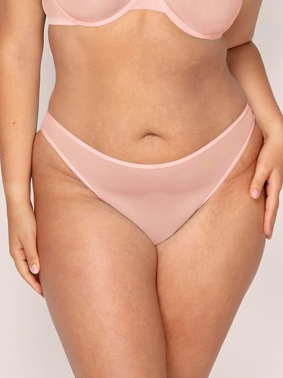 Smart & Sexy Women's Lace Trim & Mesh Panty Sexy Thongs & Cheeky Bikinis 2 Pack Blushing Rose/Black Hue XXL (Clearance)-Smart & Sexy Women's Lace Trim & Mesh Panty Sexy Thongs & Cheeky Bikinis 2 Pack Blushing Rose/Black Hue XXL (Clearance)