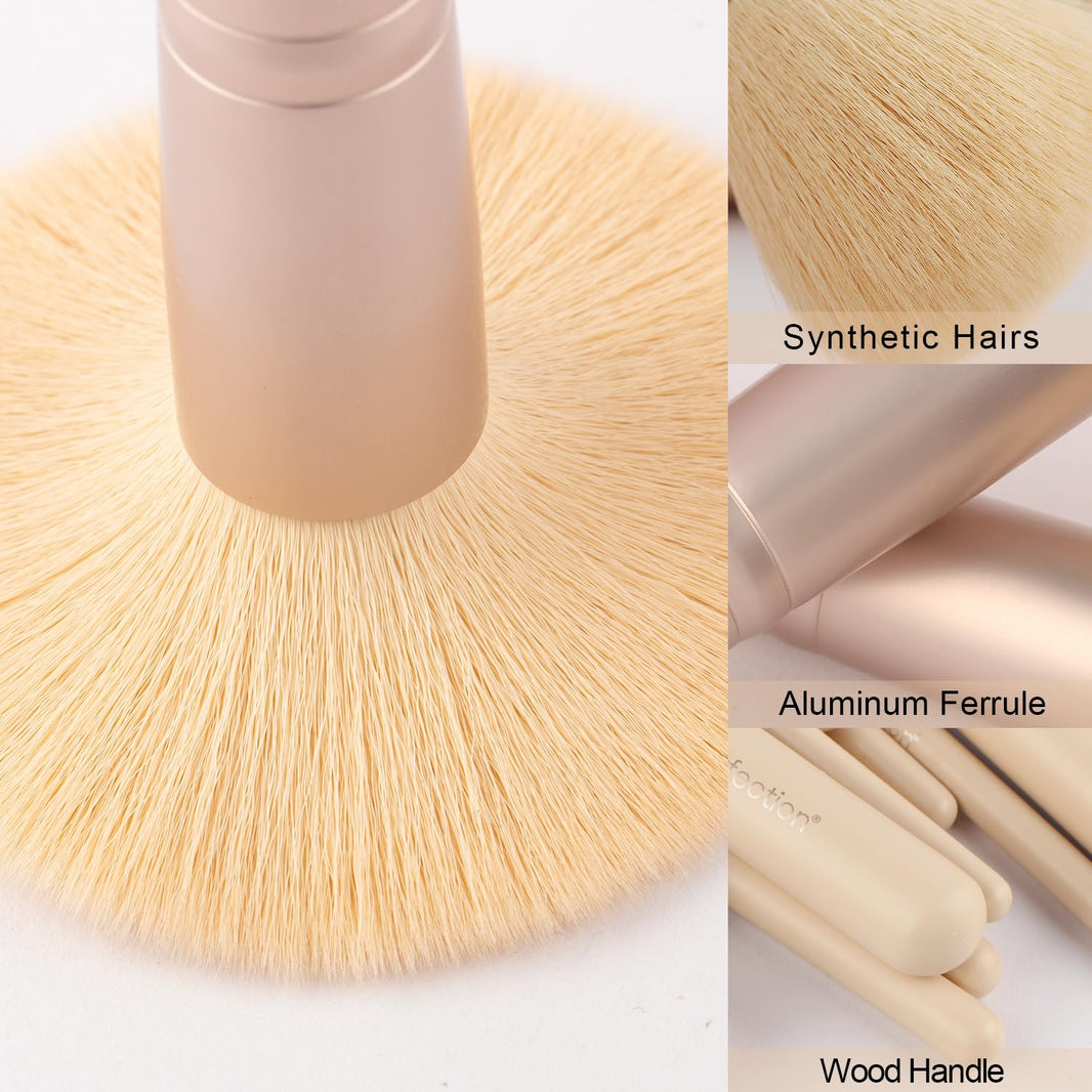 Real Perfection Makeup Brush Set 16 Pcs with 1 Eyebrow Razor Premium Synthetic Foundation Powder Concealers Eyeshadow Blush Makeup Brushes Make up Brushes Kit (Pink)-Real Perfection Makeup Brush Set 16 Pcs with 1 Eyebrow Razor Premium Synthetic Foundation Powder Concealers Eyeshadow Blush Makeup Brushes Make up Brushes Kit (Pink)