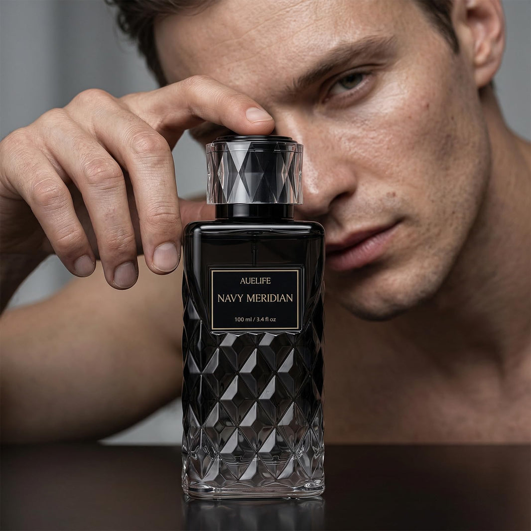Auelife Cologne for Men, Alcohol-Free Long Lasting Perfume Fragrance, Fresh Lemon Citrus & Marine Scent with Cedar, Patchouli & Musk, 100ml / 3.4 Fl Oz, Daily Wear, Father’s Day Gift (NAVY MERIDIAN)-Auelife Cologne for Men, Alcohol-Free Long Lasting Perfume Fragrance, Fresh Lemon Citrus & Marine Scent with Cedar, Patchouli & Musk, 100ml / 3.4 Fl Oz, Daily Wear, Father’s Day Gift (NAVY MERIDIAN)