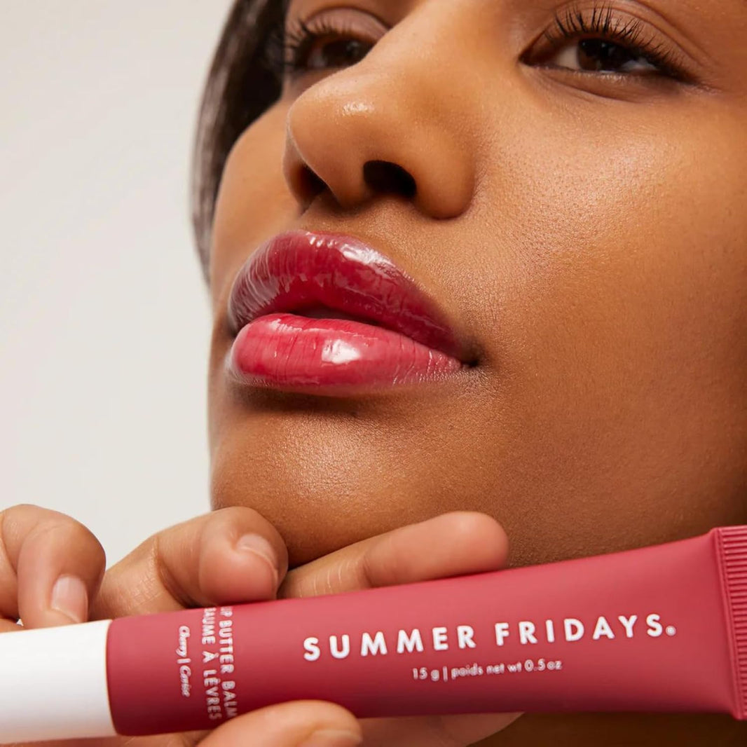 Summer Fridays Lip Butter Balm - Moisturizing Lip Gloss for Instant Shine + Sheer Color - With Nourishing Shea Butter - Everyday Makeup + Skin Care Summer Essentials - Vegan - Pink Sugar (.5 Oz)-Summer Fridays Lip Butter Balm - Moisturizing Lip Gloss for Instant Shine + Sheer Color - With Nourishing Shea Butter - Everyday Makeup + Skin Care Summer Essentials - Vegan - Pink Sugar (.5 Oz)