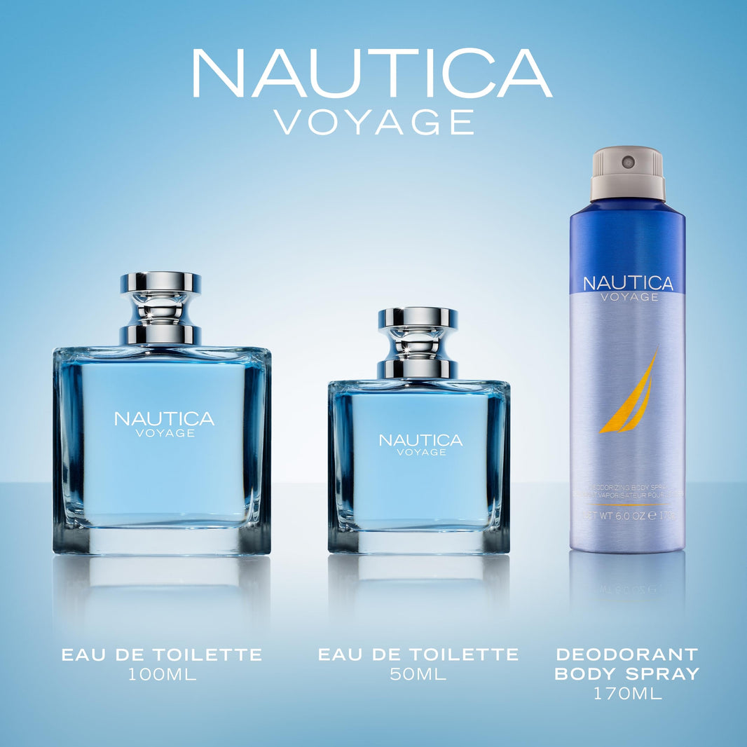 Nautica Voyage Eau De Toilette, Cologne and Fragrance For Men, Fresh, Romantic, Fruity Scent Woody, Aquatic Notes of Apple, Water Lotus, Cedarwood, and Musk Ideal Day Wear, Long Lasting 3.3Fl oz-Nautica Voyage Eau De Toilette, Cologne and Fragrance For Men, Fresh, Romantic, Fruity Scent Woody, Aquatic Notes of Apple, Water Lotus, Cedarwood, and Musk Ideal Day Wear, Long Lasting 3.3Fl oz