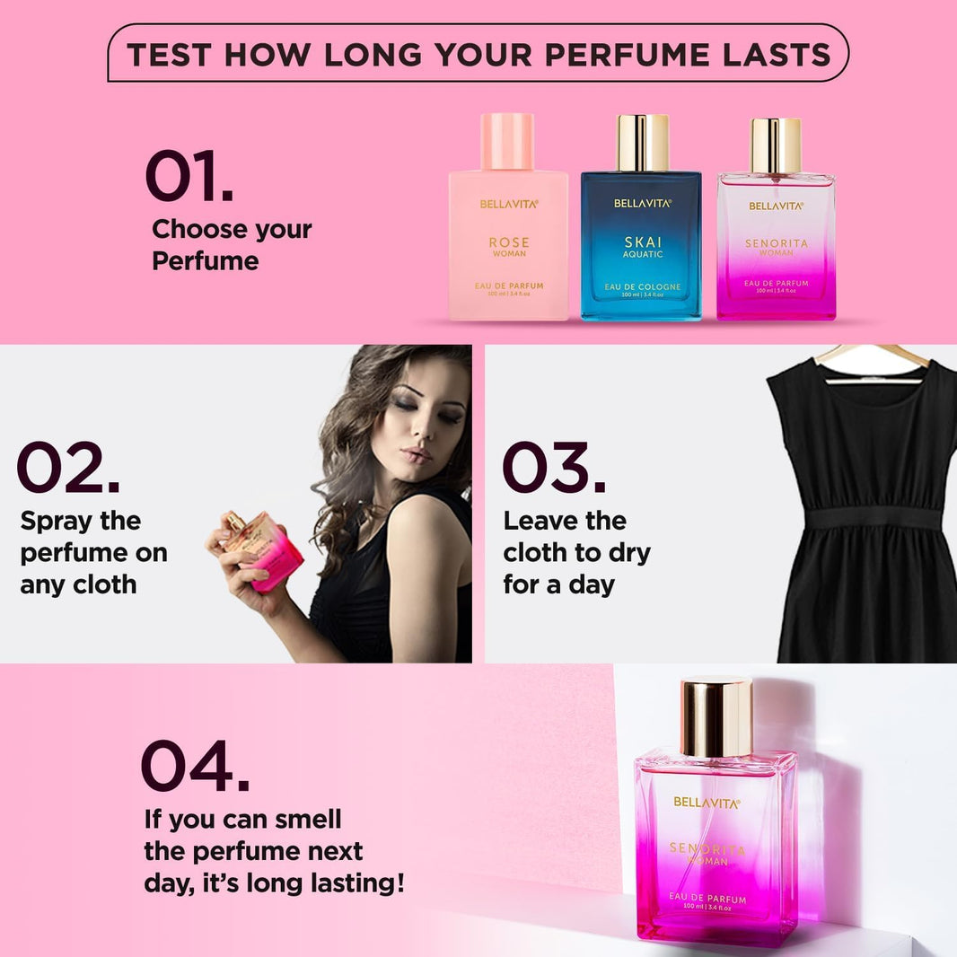 Bellavita Luxury Senorita Eau de Parfum | 100 ml (3.4 fl.oz.) | Perfume for Women | Fresh Floral, Yuzu, Peony, and Musk Notes | Long Lasting Women's Fragrance | Mother's day Fragrance-Bellavita Luxury Senorita Eau de Parfum | 100 ml (3.4 fl.oz.) | Perfume for Women | Fresh Floral, Yuzu, Peony, and Musk Notes | Long Lasting Women's Fragrance | Mother's day Fragrance