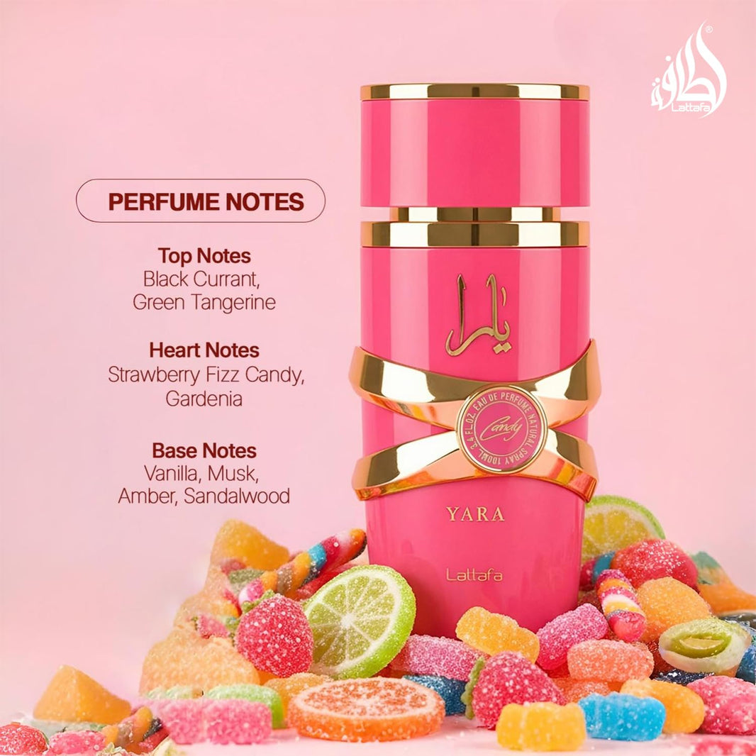 Lattafa Yara Candy - Vanilla, Fruity, Citrus, Floral - Eau de Parfum Long-Lasting Fragrance for Women, 3.40 Ounce / 100 ml-Lattafa Yara Candy - Vanilla, Fruity, Citrus, Floral - Eau de Parfum Long-Lasting Fragrance for Women, 3.40 Ounce / 100 ml
