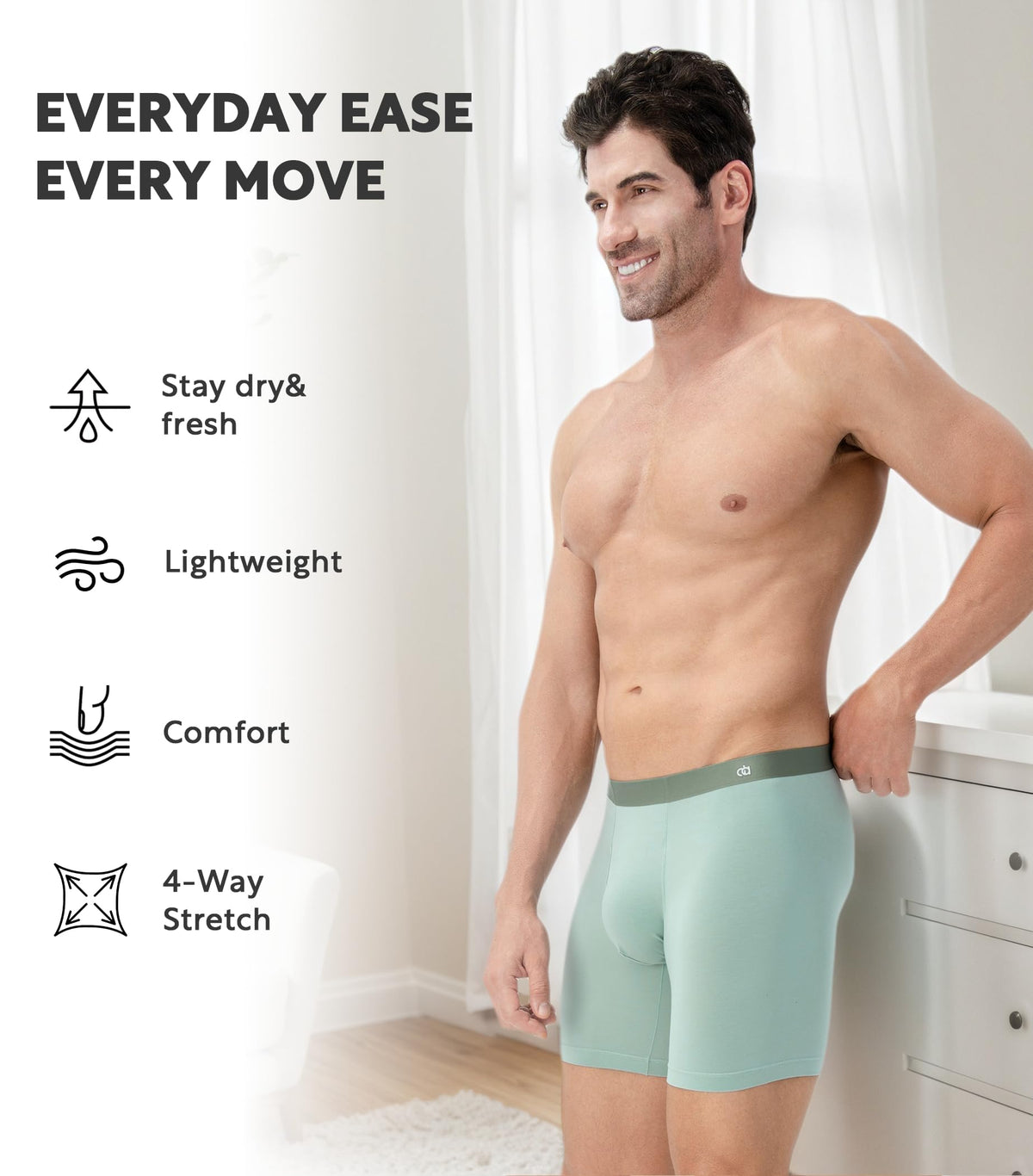 DAVID ARCHY Men's Ultra Soft Underwear Modal Boxer Briefs Slim Fit 6.5" | Second Skin Fabric Breathable, Smooth Low-Profile Waistband, Easy Access Side Fly, Tagless Anti Chafing for All-day Comfort-DAVID ARCHY Men's Ultra Soft Underwear Modal Boxer Briefs Slim Fit 6.5" | Second Skin Fabric Breathable, Smooth Low-Profile Waistband, Easy Access Side Fly, Tagless Anti Chafing for All-day Comfort