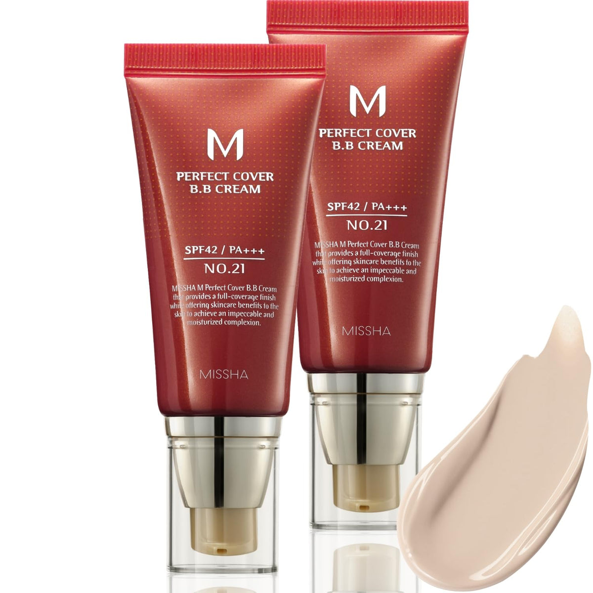 MISSHA M Perfect Cover BB Cream No.23 Natural Beige -Light/Medium with Cool/Neutral Undertone SPF 42 PA +++ 1.69 Fl Oz - Tinted Moisturizer for face with SPF-MISSHA M Perfect Cover BB Cream No.23 Natural Beige -Light/Medium with Cool/Neutral Undertone SPF 42 PA +++ 1.69 Fl Oz - Tinted Moisturizer for face with SPF