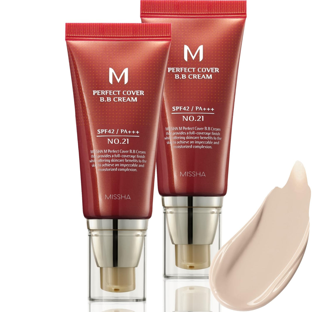 MISSHA M Perfect Cover BB Cream No.23 Natural Beige -Light/Medium with Cool/Neutral Undertone SPF 42 PA +++ 1.69 Fl Oz - Tinted Moisturizer for face with SPF-MISSHA M Perfect Cover BB Cream No.23 Natural Beige -Light/Medium with Cool/Neutral Undertone SPF 42 PA +++ 1.69 Fl Oz - Tinted Moisturizer for face with SPF