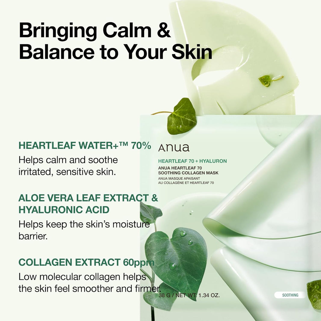 Anua Heartleaf 70 Soothing Collagen Mask-Anua Heartleaf 70 Soothing Collagen Mask