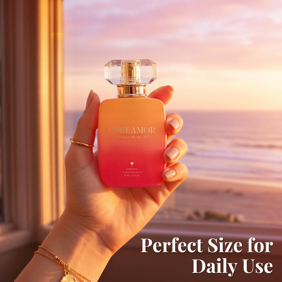 PUREAMOR Pheromone Perfume for Women, Moonlight Mellow Extrait de Parfum - Long Lasting Sweet Floral Gourmand Scent, 30% High Concentration, Full Size Fragrance Spray, 1.0 oz / 30 ml-PUREAMOR Pheromone Perfume for Women, Moonlight Mellow Extrait de Parfum - Long Lasting Sweet Floral Gourmand Scent, 30% High Concentration, Full Size Fragrance Spray, 1.0 oz / 30 ml