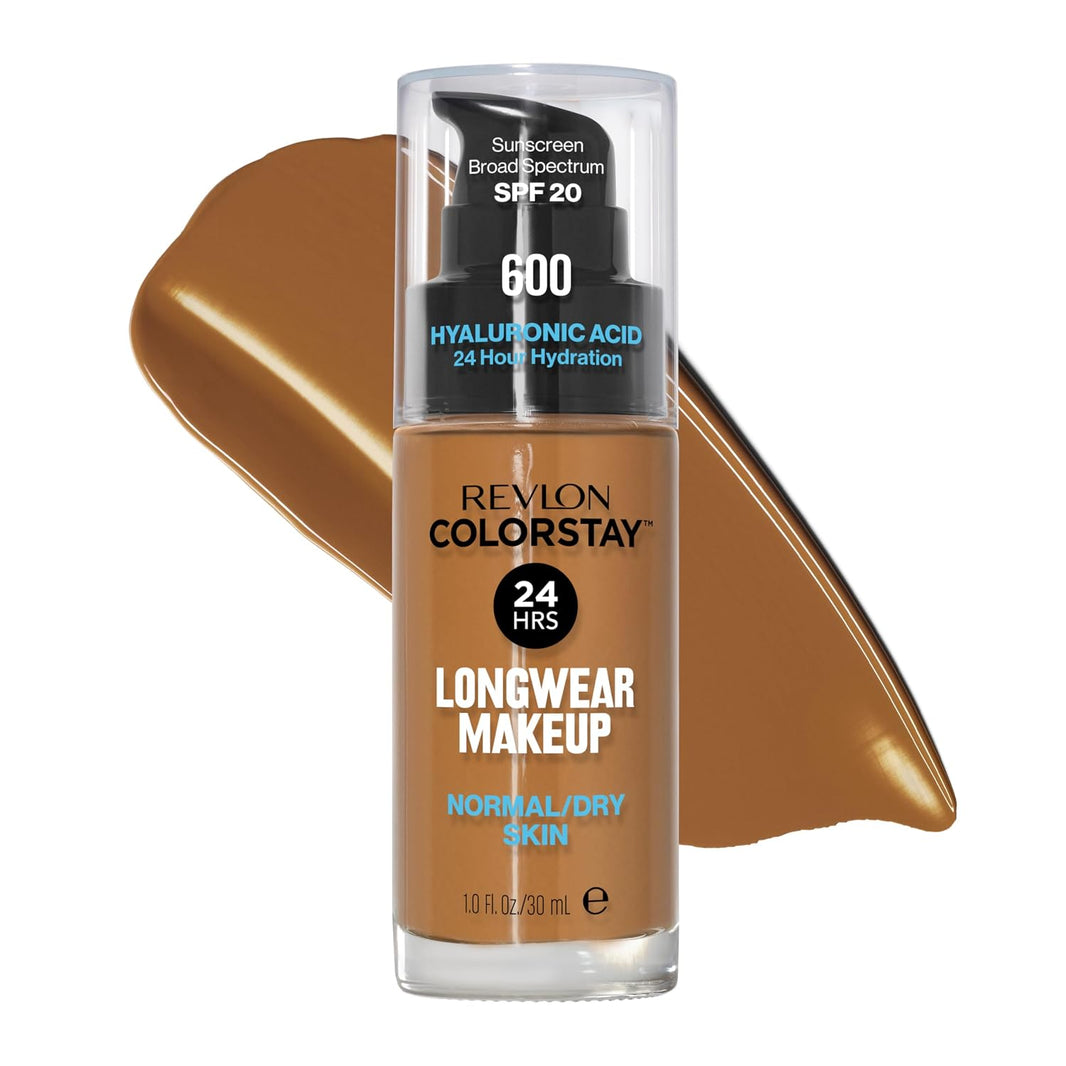 Revlon Liquid Foundation, ColorStay Face Makeup for Normal & Dry Skin, SPF 20, Longwear Medium-Full Coverage with Natural Finish, 240 Medium Beige, 1 Fl Oz-Revlon Liquid Foundation, ColorStay Face Makeup for Normal & Dry Skin, SPF 20, Longwear Medium-Full Coverage with Natural Finish, 240 Medium Beige, 1 Fl Oz