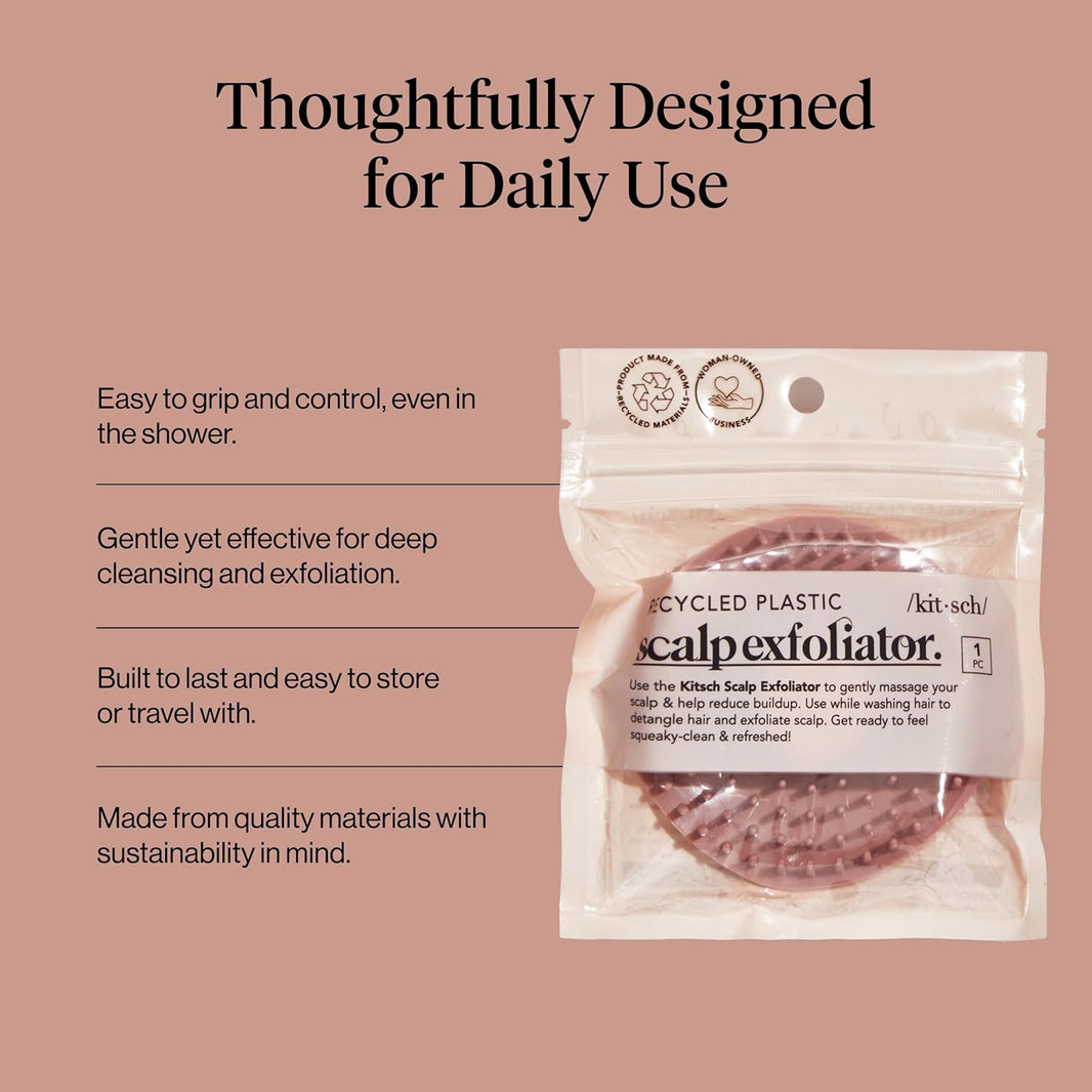 Kitsch Scalp Massager for Hair Care - Scalp Scrubber, Shampoo Brush & Exfoliator for Scalps- Hair Scrubber for Relaxing Bath - Terracotta-Kitsch Scalp Massager for Hair Care - Scalp Scrubber, Shampoo Brush & Exfoliator for Scalps- Hair Scrubber for Relaxing Bath - Terracotta