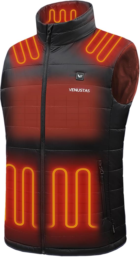 Venustas Men's Heated Vest Battery, Lightweight Quilted Vest for Men L (Open Box)-Venustas Men's Heated Vest Battery, Lightweight Quilted Vest for Men L (Open Box)