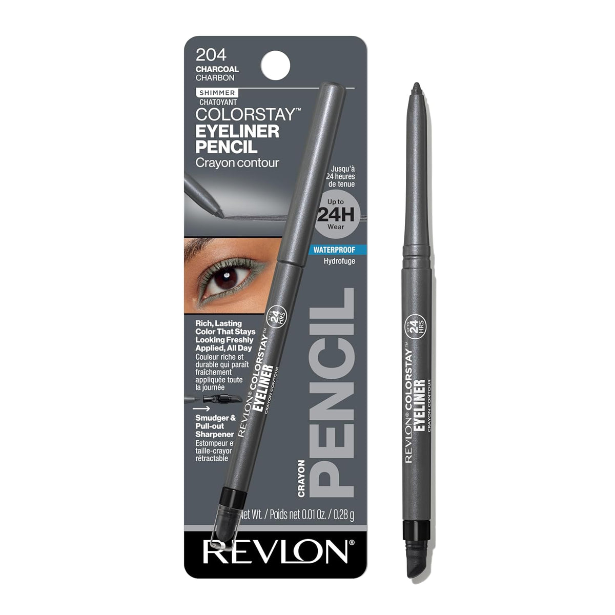 Revlon ColorStay Pencil Waterproof Eyeliner, Smudge-Proof, Eye Makeup with Built-In Sharpener, Long-Lasting, Matte Finish, 201 Black, 2 pack-Revlon ColorStay Pencil Waterproof Eyeliner, Smudge-Proof, Eye Makeup with Built-In Sharpener, Long-Lasting, Matte Finish, 201 Black, 2 pack