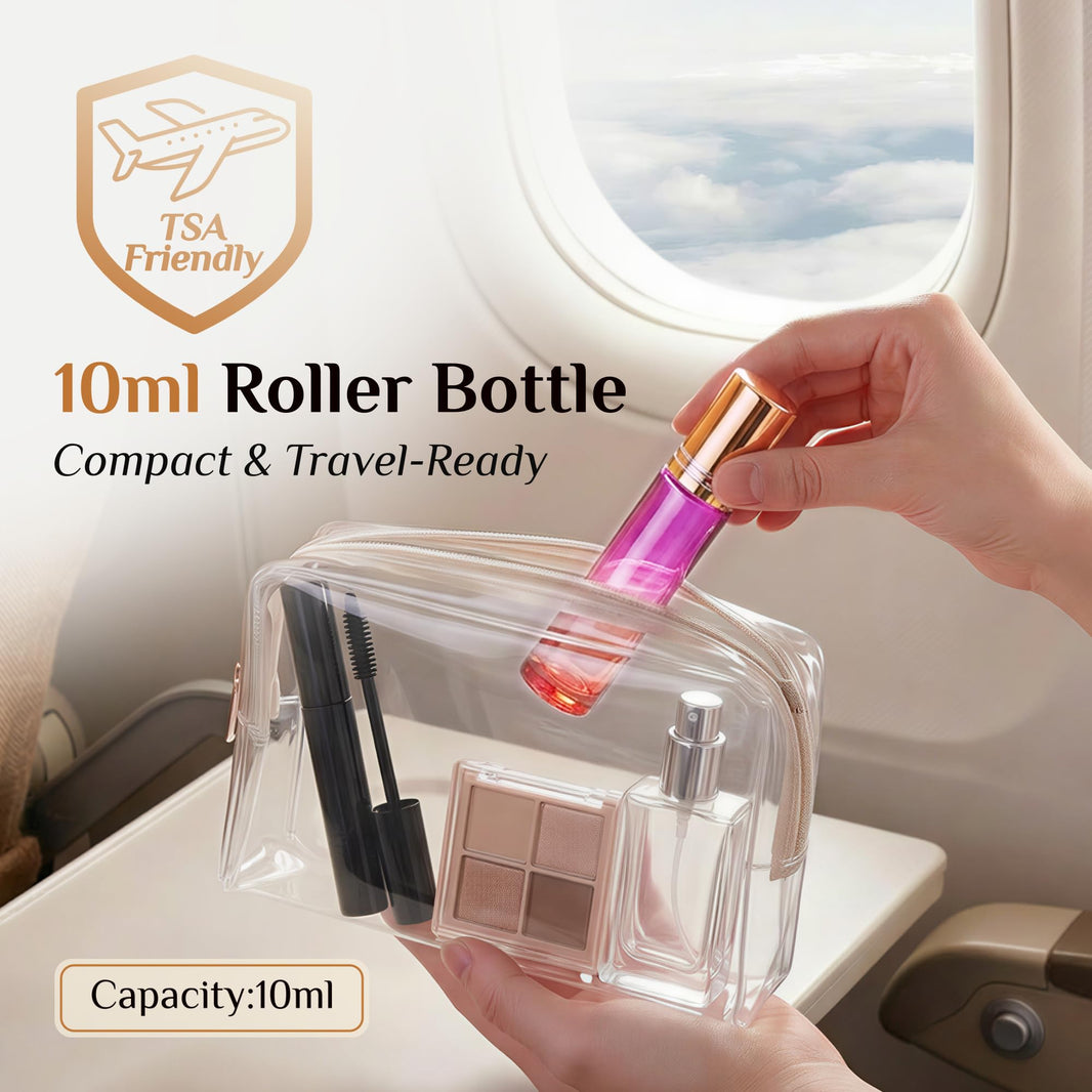 PrettyCare 4 Pack Amber Glass Oil Roller Bottles for Essential Oils 10ml, Roll On Bottles with Stainless Steel Roller Ball Leak-Proof Perfume Travel Refillable Bottle Empty, Beauty & Personal Care-PrettyCare 4 Pack Amber Glass Oil Roller Bottles for Essential Oils 10ml, Roll On Bottles with Stainless Steel Roller Ball Leak-Proof Perfume Travel Refillable Bottle Empty, Beauty & Personal Care