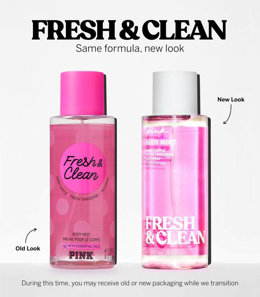 Victoria's Secret Body Fragrance Mist, Pink Fresh & Clean - 8.4 fl oz-Victoria's Secret Body Fragrance Mist, Pink Fresh & Clean - 8.4 fl oz