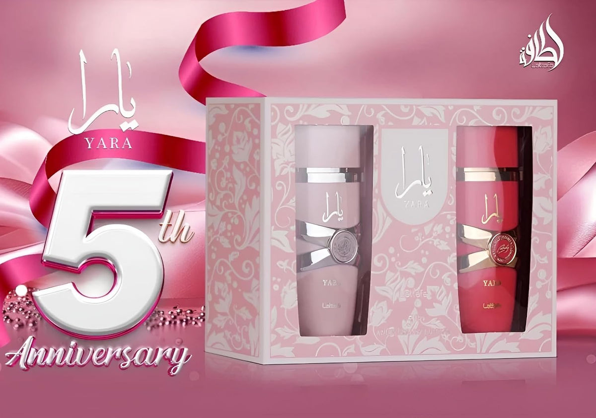 Lattafa 2 Piece Gift Set (Yara EDP 3.4 Fl Oz + Yara Candy EDP 3.4 Fl Oz)-Lattafa 2 Piece Gift Set (Yara EDP 3.4 Fl Oz + Yara Candy EDP 3.4 Fl Oz)