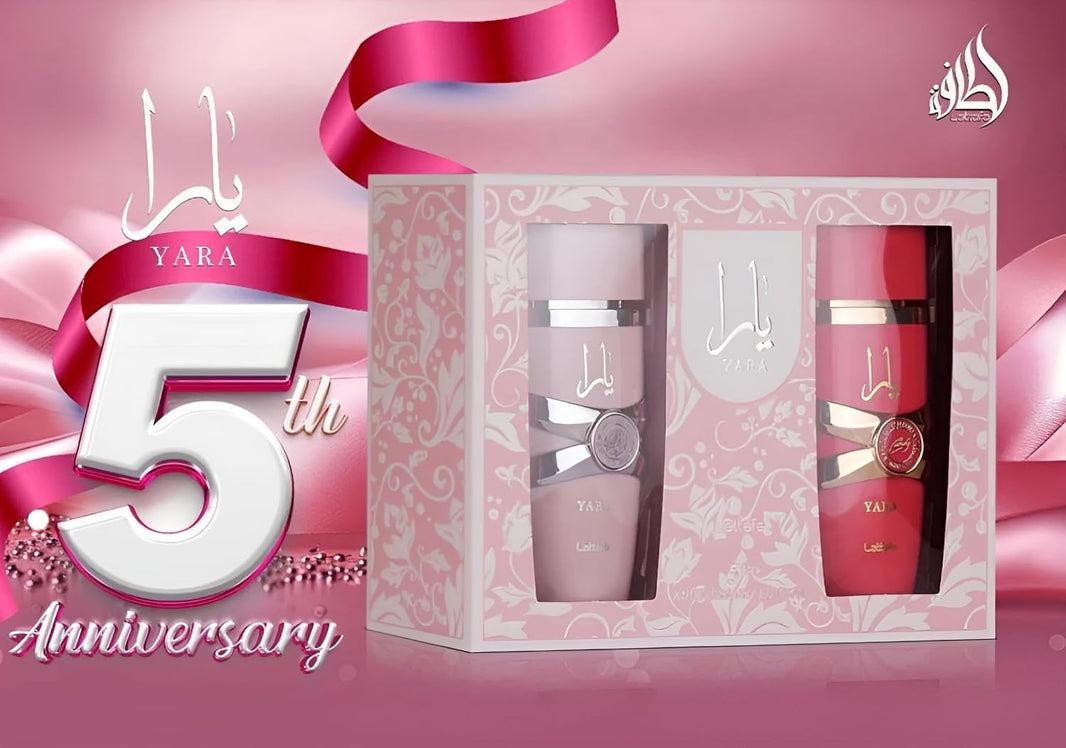 Lattafa 2 Piece Gift Set (Yara EDP 3.4 Fl Oz + Yara Candy EDP 3.4 Fl Oz)-Lattafa 2 Piece Gift Set (Yara EDP 3.4 Fl Oz + Yara Candy EDP 3.4 Fl Oz)