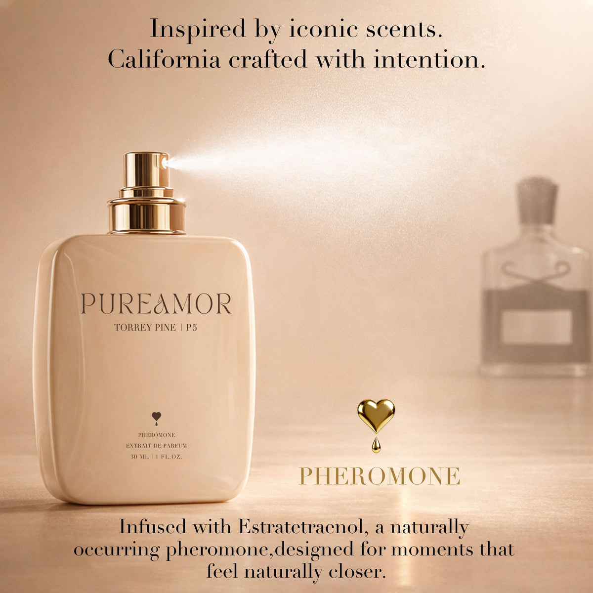 PUREAMOR Pheromone Perfume for Women, Moonlight Mellow Extrait de Parfum - Long Lasting Sweet Floral Gourmand Scent, 30% High Concentration, Full Size Fragrance Spray, 1.0 oz / 30 ml-PUREAMOR Pheromone Perfume for Women, Moonlight Mellow Extrait de Parfum - Long Lasting Sweet Floral Gourmand Scent, 30% High Concentration, Full Size Fragrance Spray, 1.0 oz / 30 ml