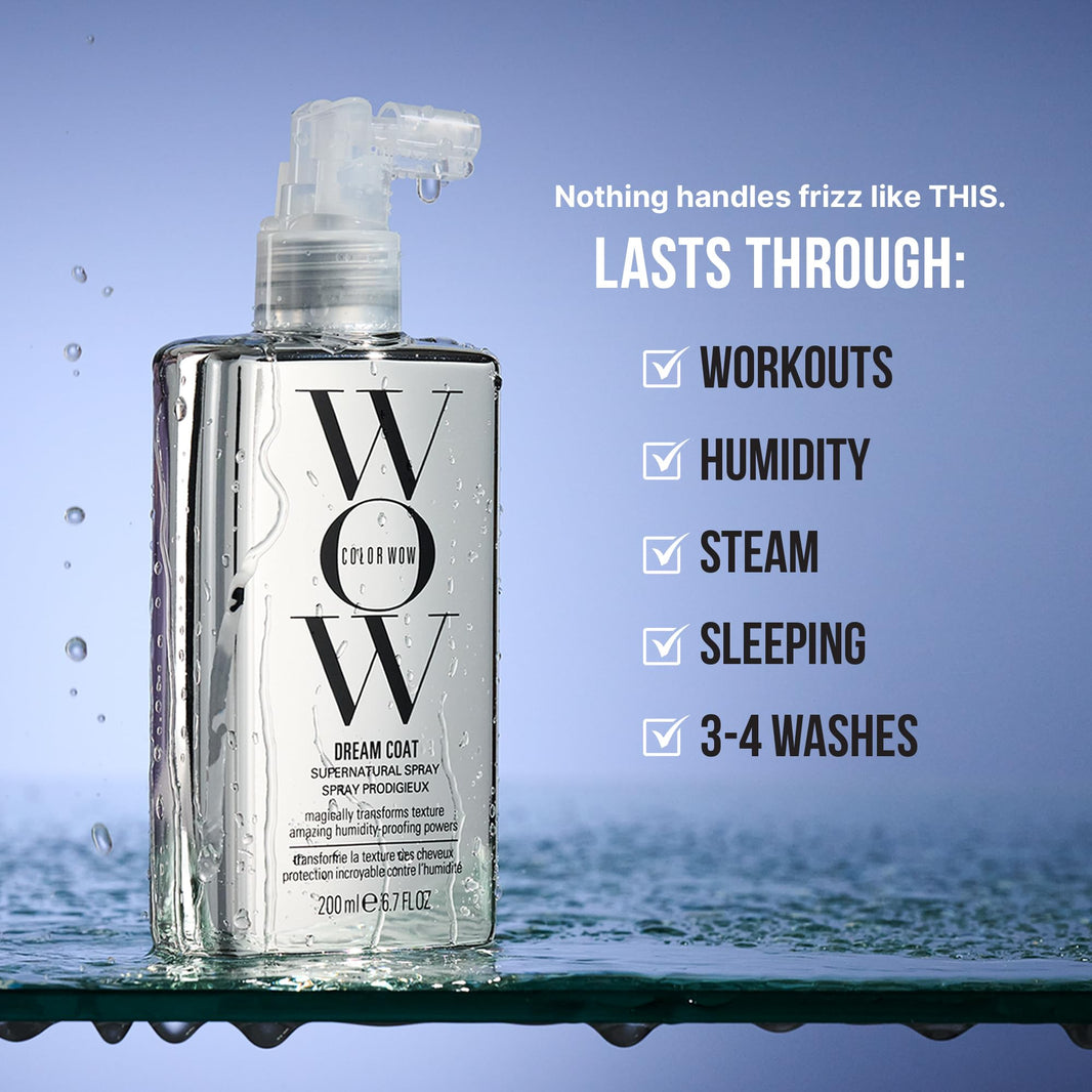 COLOR WOW Dream Coat Supernatural Spray, Anti-Humidity Frizz Control and Heat Protectant for Glassy, Shiny Hair-COLOR WOW Dream Coat Supernatural Spray, Anti-Humidity Frizz Control and Heat Protectant for Glassy, Shiny Hair