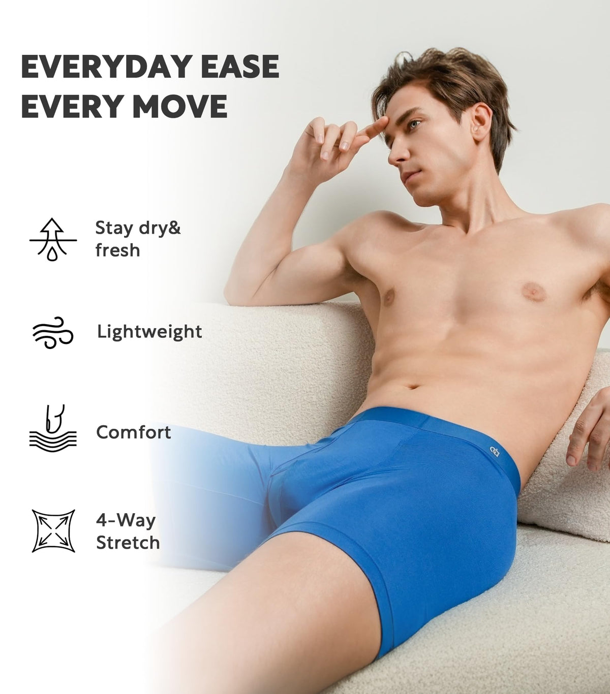 DAVID ARCHY Men's Ultra Soft Underwear Modal Boxer Briefs Slim Fit 6.5" | Second Skin Fabric Breathable, Smooth Low-Profile Waistband, Easy Access Side Fly, Tagless Anti Chafing for All-day Comfort-DAVID ARCHY Men's Ultra Soft Underwear Modal Boxer Briefs Slim Fit 6.5" | Second Skin Fabric Breathable, Smooth Low-Profile Waistband, Easy Access Side Fly, Tagless Anti Chafing for All-day Comfort