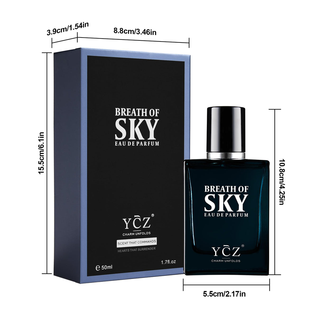 Ycz Midnight Marine Eau de Parfum for Men, 1.7 Fl Oz (50 mL), Long-Lasting Cologne, Fresh Marine & Woody Fragrance with Grapefruit, Ginger and Cedar Notes for Daily Wear, Date Night and Gifts-Ycz Midnight Marine Eau de Parfum for Men, 1.7 Fl Oz (50 mL), Long-Lasting Cologne, Fresh Marine & Woody Fragrance with Grapefruit, Ginger and Cedar Notes for Daily Wear, Date Night and Gifts