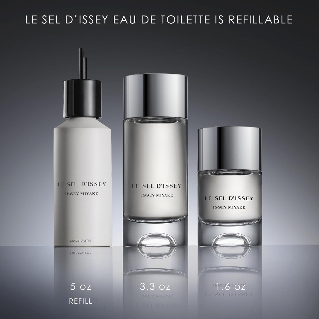 Issey Miyake Le Sel d'Issey Eau de Toilette - Fresh Woody Marine Fragrance for Men - With Salt Accord, Marine Seaweed, Ginger & Cedarwood - Refillable-Issey Miyake Le Sel d'Issey Eau de Toilette - Fresh Woody Marine Fragrance for Men - With Salt Accord, Marine Seaweed, Ginger & Cedarwood - Refillable