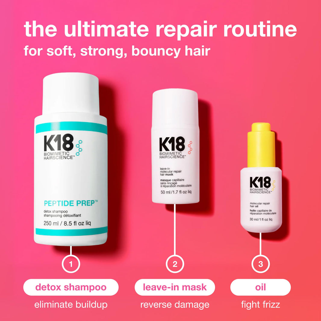 K18 Leave-In Molecular Repair Hair Mask, Patented, Lasting Repair For Dry, Frizzy, Damaged Hair, Reverse Damage In 4 Minutes From Bleach, Color, Chemical Services + Heat-K18 Leave-In Molecular Repair Hair Mask, Patented, Lasting Repair For Dry, Frizzy, Damaged Hair, Reverse Damage In 4 Minutes From Bleach, Color, Chemical Services + Heat