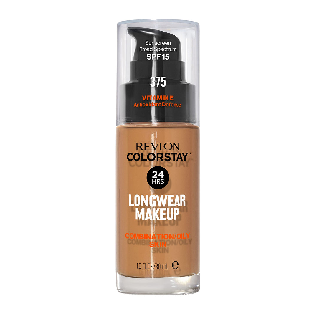 Revlon Liquid Foundation, ColorStay Face Makeup for Combination & Oily Skin, SPF 15, Medium-Full Coverage with Matte Finish, 180 Sand Beige, 1 Fl Oz-Revlon Liquid Foundation, ColorStay Face Makeup for Combination & Oily Skin, SPF 15, Medium-Full Coverage with Matte Finish, 180 Sand Beige, 1 Fl Oz